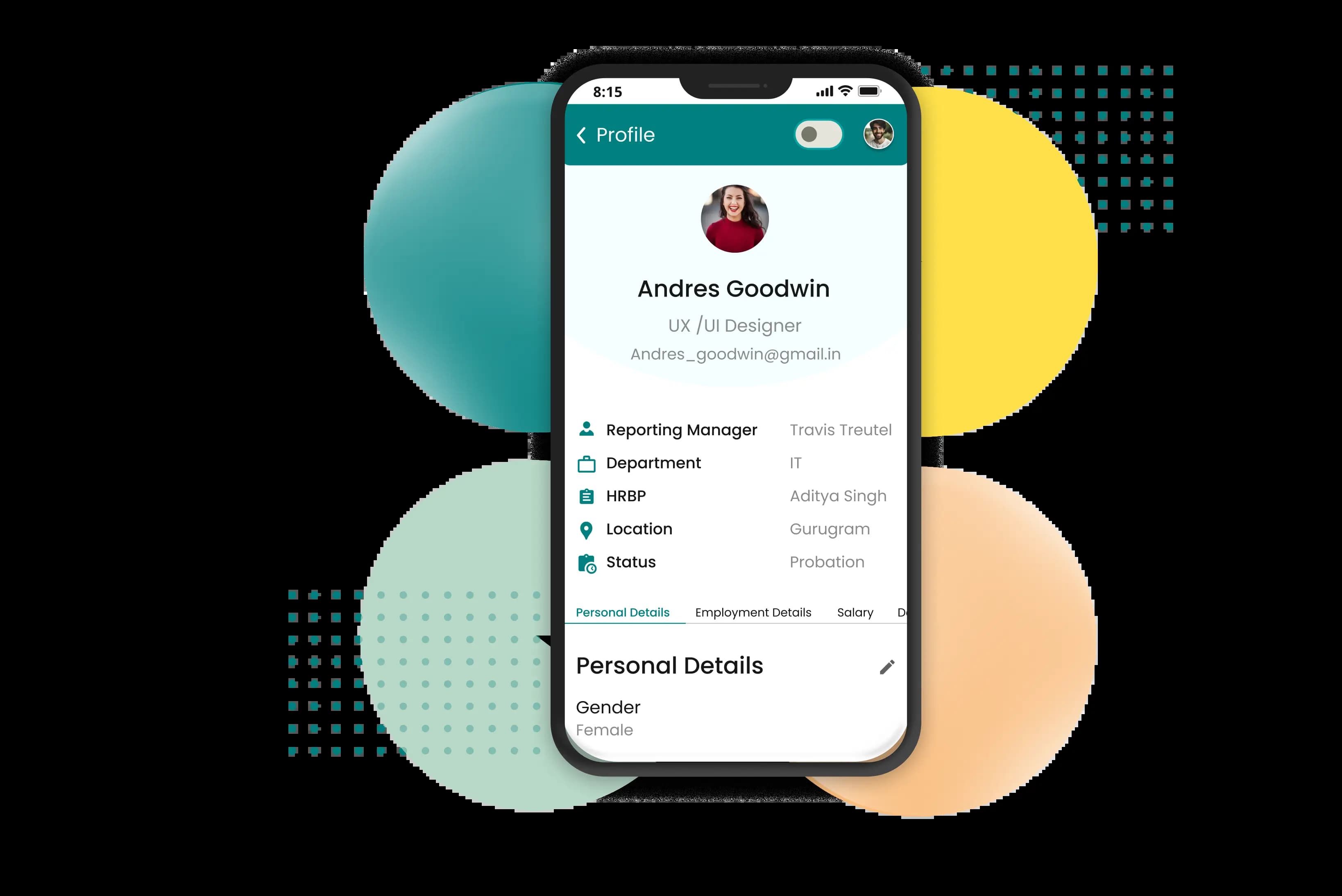 Employee Profile display